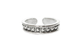Silver Vintage Dots Design Toe Ring