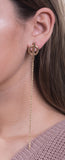 Long Rope Chain Metal Ring Earrings