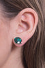 Homaica Stone Earrings, Green