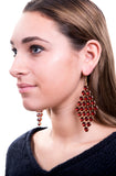 Crystal Stone Rhombus Earrings