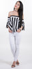 Cute Black & White Striped Blouse