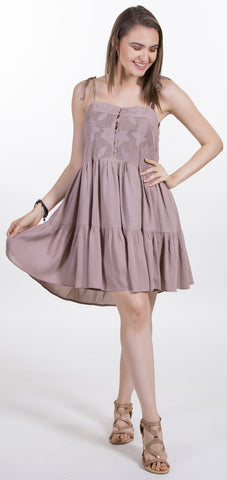 Sleeveless Button Up Plaid Shirt Dress, Lavender