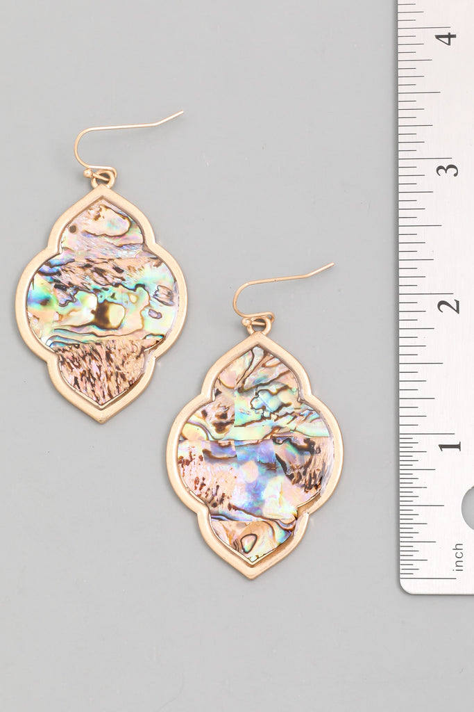 Ornate Abalone Shell Earrings