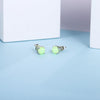 Dazzling Round Stud Earrings, Neon Green