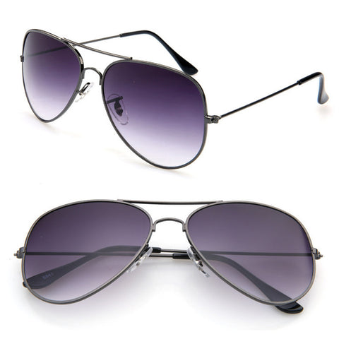 Aviator Sunglasses, Black & Silver