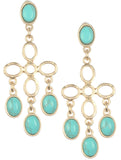 Beautiful Turquoise & Gold Drop Earrings