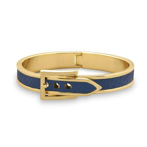 Belt Design Bangle Bracelet, Blue