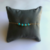 Turquoise Beaded Bracelet, Gold