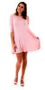 Solid Pocket Knit Dress, Dusty Pink