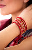 Mixed Beads Stretch Bracelet, Red