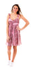 Paisley Print Flutter Sleeve Dress, Pink