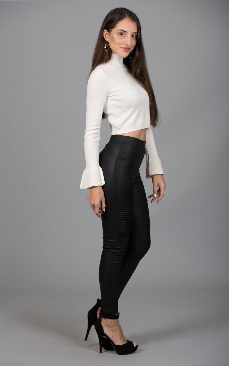Turtleneck Top With Flared Cuffs – Pretty Missy Inc.