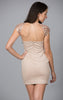 Rose Gold Textured Bodycon Dress
