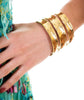 Gold Stamped Spiraling Bracelet