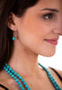 Turquoise Bead Wraparound Necklace & Earring Set