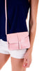 Stylish Faux Leather Crossbody Bag, Pink