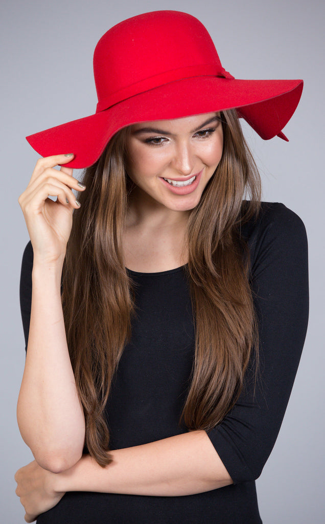 Vintage Fashion Bowknot Hat, Red