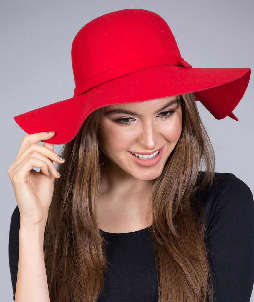 Vintage Fashion Bowknot Hat, Red
