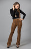 Flared Pants With Stripe Pattern