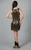 Sleeveless Sequin Mini Dress, Gold