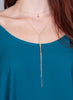 Beaded Chain Choker Y Necklace, Gold