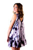 Tie Dye Dress with Lace Details, Navy
