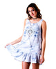 Tie Dye Dress with Lace Details, Sky