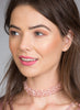 Crystal Bead Clustered Choker, Pink
