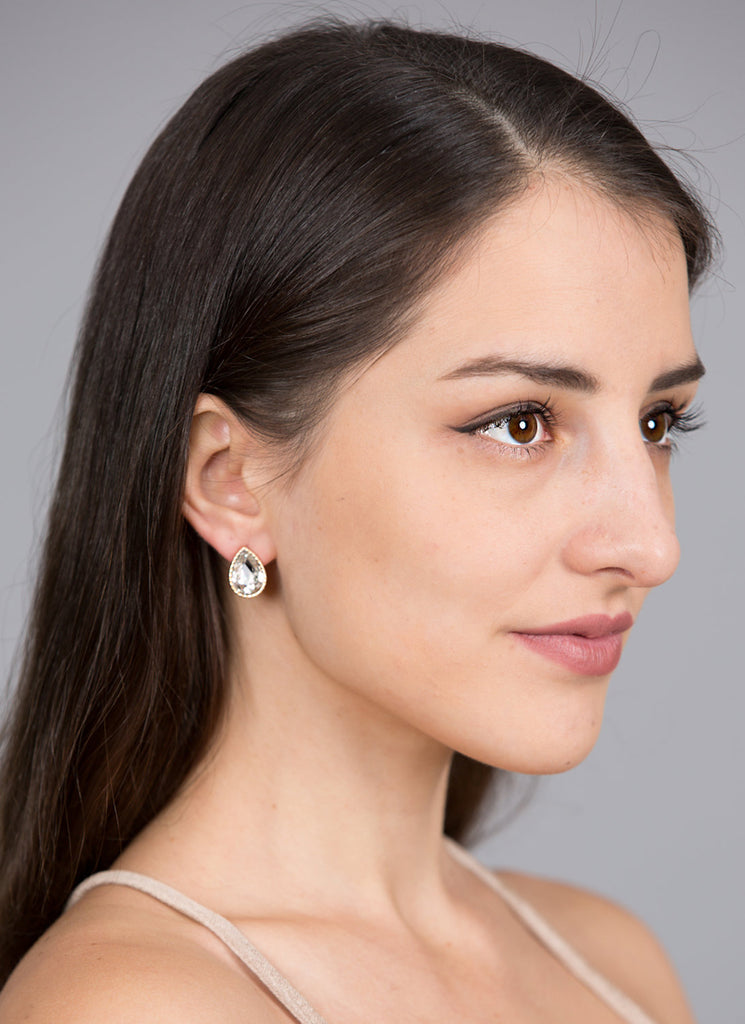 Elegant Teardrop Crystal Earrings