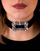 Crystal & Leather Choker Necklace, White