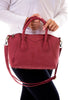 Beautiful Spacious Crossbody Handbag, Raspberry