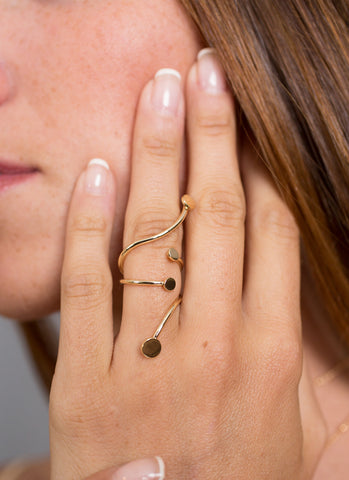 Two Toned Metal Knuckle Rings