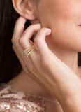 Jewel Caged Gold Ring