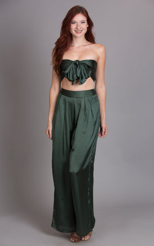 Flared Pants & Halter Top Two Piece Set