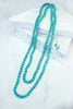 Turquoise Bead Wraparound Necklace & Earring Set
