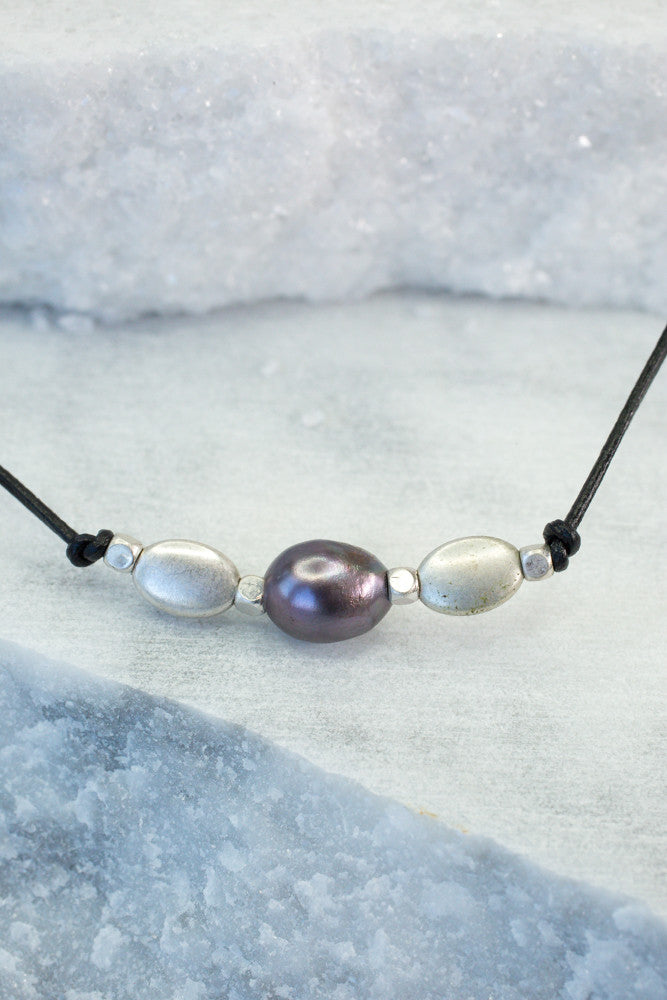 Pearl Charm Choker Necklace
