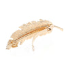 Large Fancy Feather Barrette, Gold