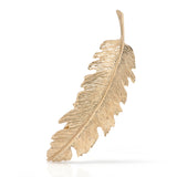 Large Fancy Feather Barrette, Gold