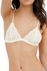 Adorable Low Cut Triangle Bralette, White