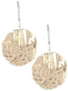 Hammered Disc Earrings, Gold