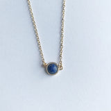 Round Natural Stone Necklace, Blue