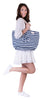 Large Roomy Anchor Striped Tote