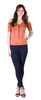 Open Shoulder Lace Up Top, Dusty Salmon