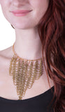 Chain Bib Collar Necklace, Gold