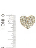 Pave Crystal Stone Heart Earrings