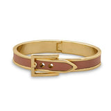 Belt Design Bangle Bracelet, Mauve