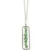 Agate Chip Bar Necklace, Green