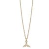 Gold Whale Tail Charm Necklace