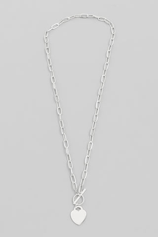 Chain Link Toggle Clasp Necklace