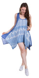 Paisley Print Swing Tunic Dress, Blue